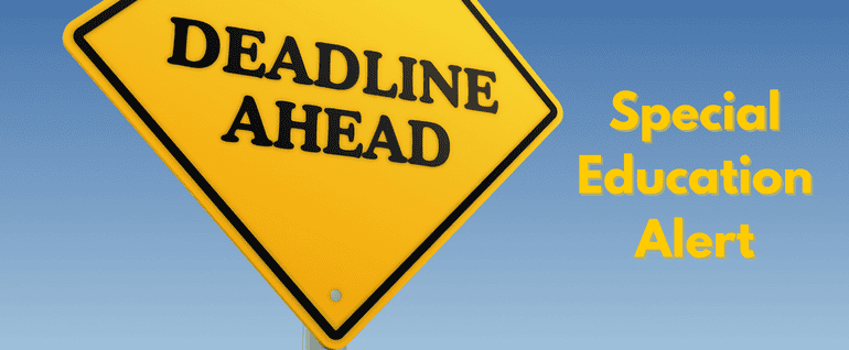 Deadline Ahead sign, with the text 
