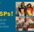 Blue background with The Arc of Essex County logo and the text "Thank you, DSPs! Direct Support Professional Recognition Week" and a collection of four photos of DSPs at group homes and day programs.