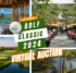 A montage of images of vacation destinations, golf courses, and restaurants, with the logo for The Arc of Essex County's 4th Annual Golf Classic 2024 and the words "Virtual Auction" at the center.