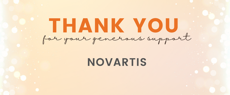 Thank you for your generous support Novartis.