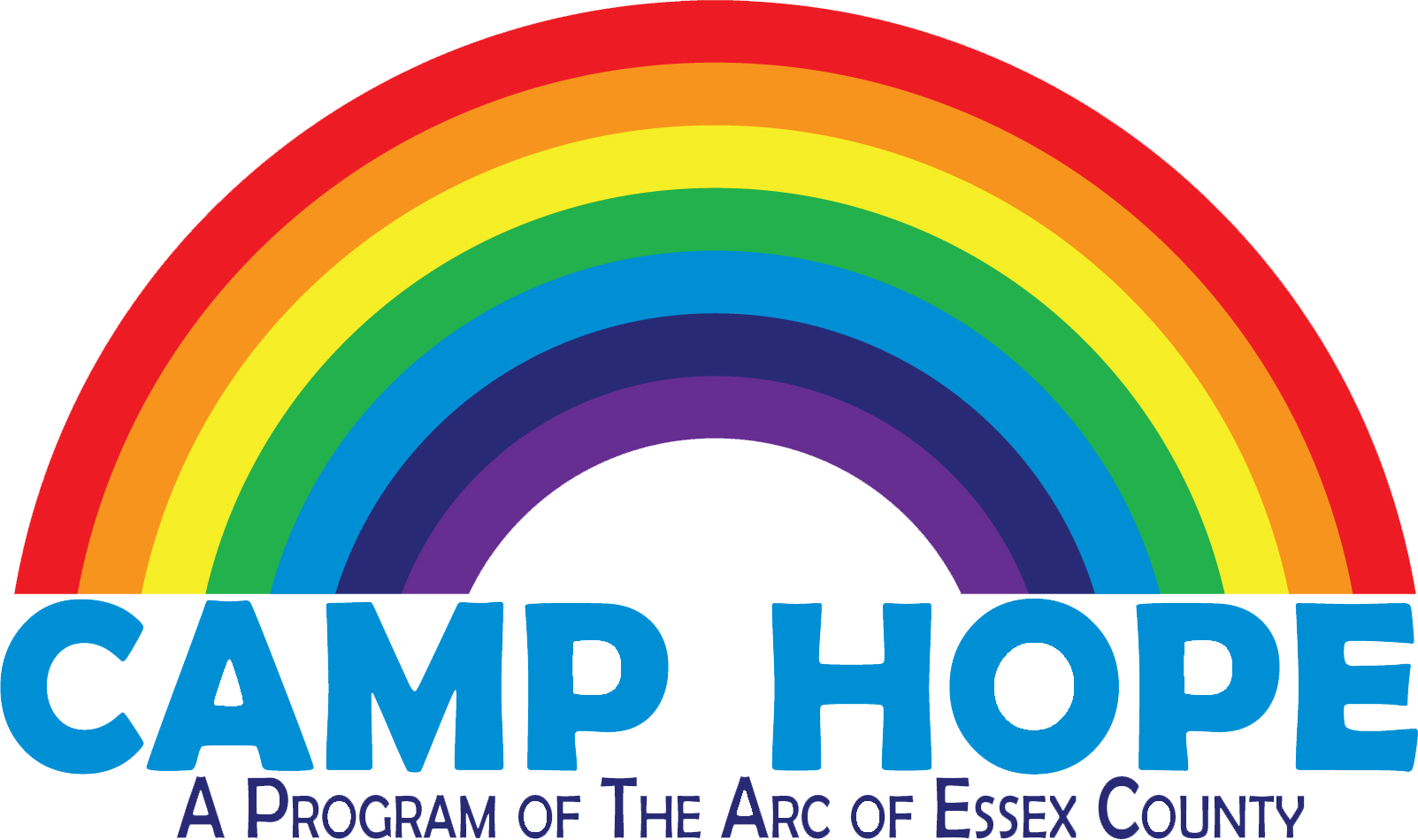Camp Hope logo with Rainbow
